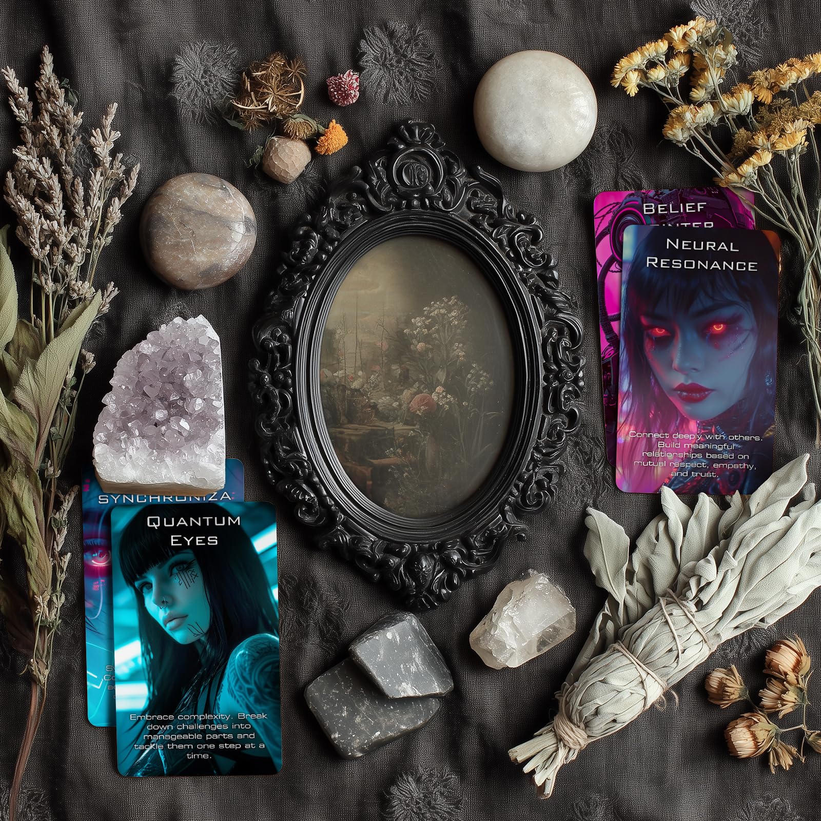 Pacify Evil Eye Oracle Cards, 60 Protection Energy Oracle Card Deck for Beginner Insight and Discovery, Haters Exposed, Eyewitness Exposed (Evil