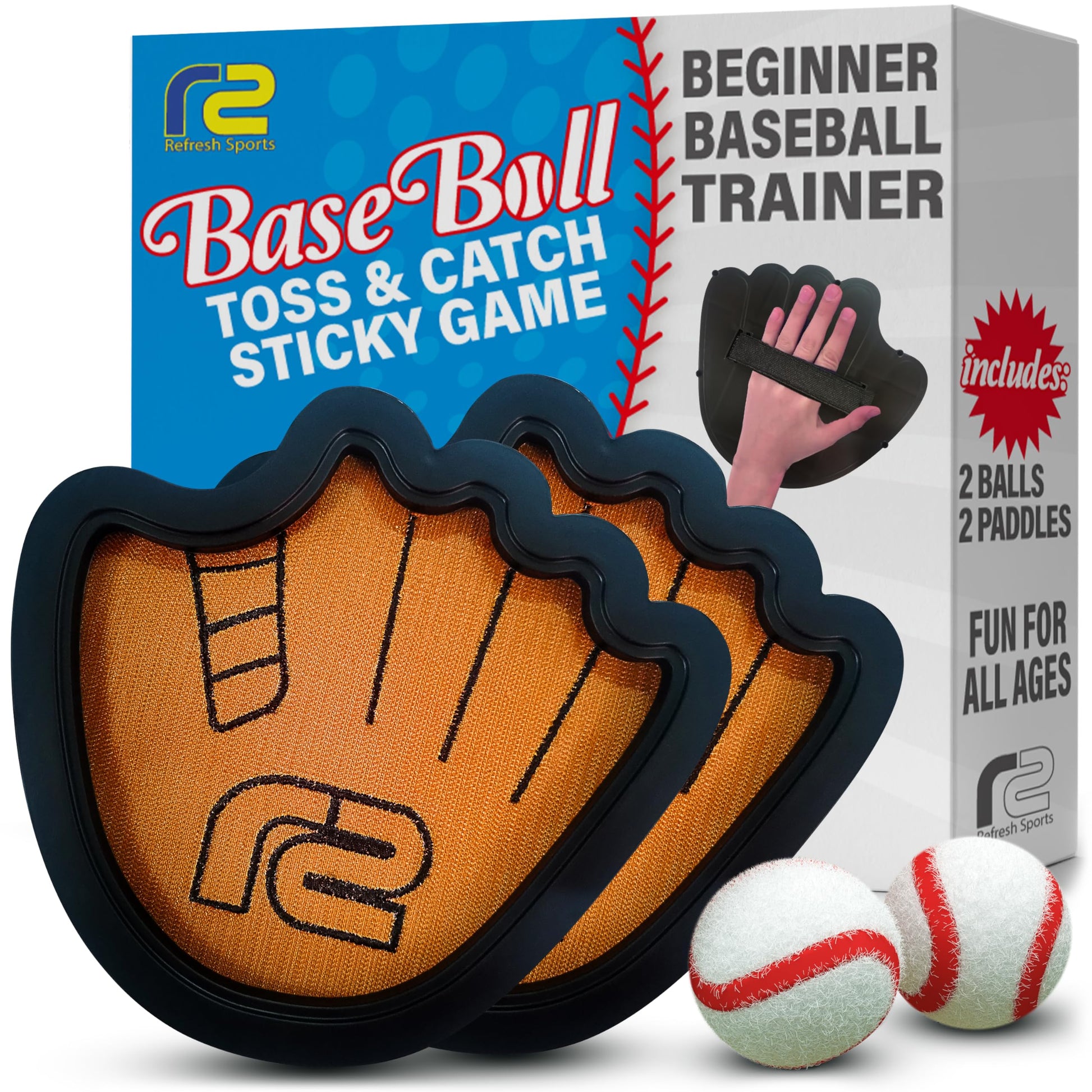 Baseball Toss and Catch Game - Outdoor Games & Yard Toys for Boys or Girls - 2 3 4 5 Year Old Boy Birthday Gifts - Toddler Boy Toys & Summer Outdoor
