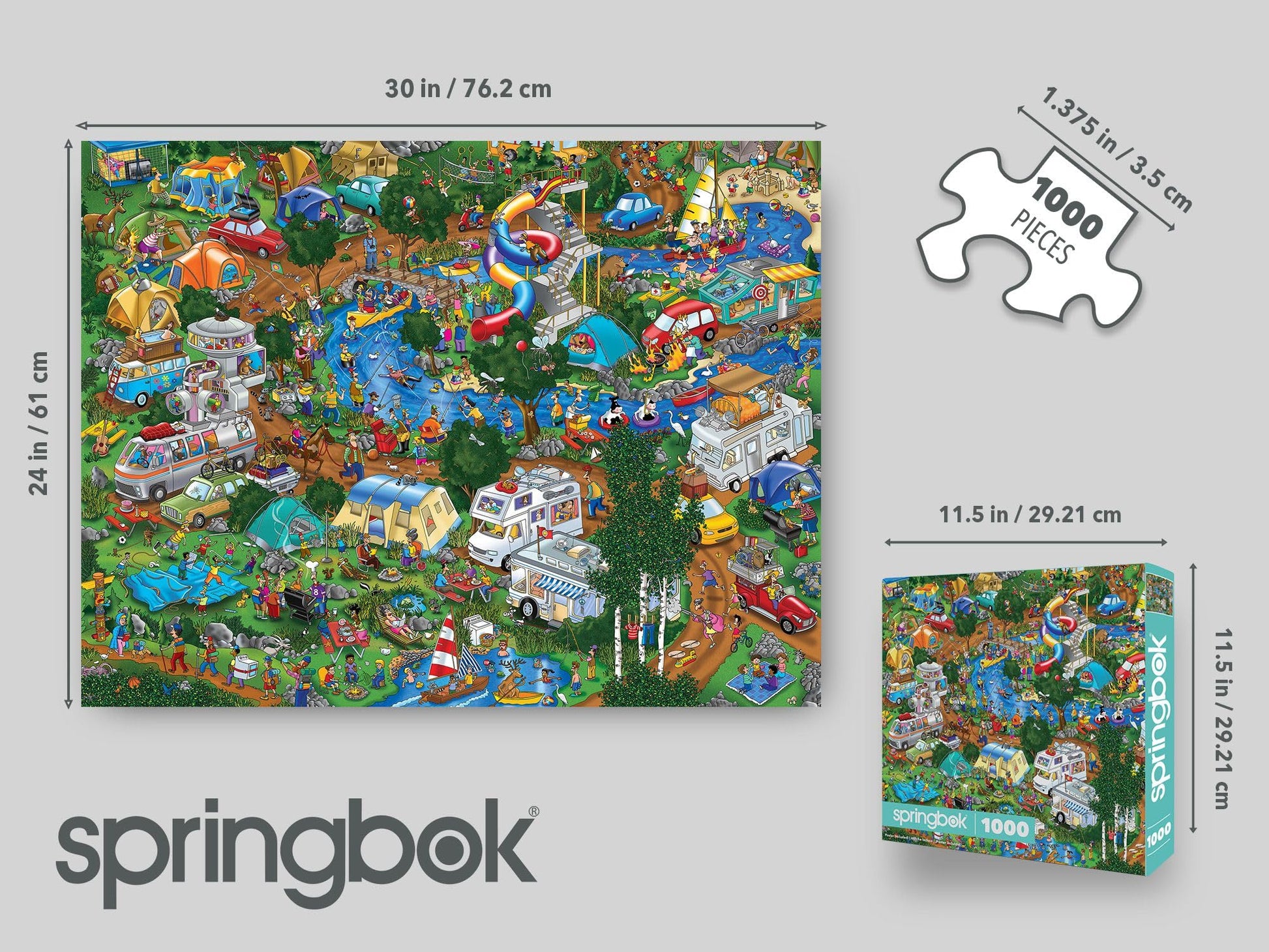 Springbok Camping World 1000 Piece Jigsaw Puzzle for Adults