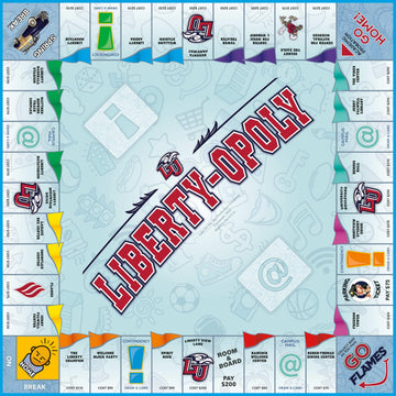 Late for The Sky Liberty-Opoly - Liberty University Family Board Game, Opoly-Style, Ages 8+, 2-6 Players, Alumni and Student Gift