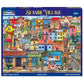 White Mountain 500 Piece Jigsaw Puzzle Italy Painting Gift, Seaside Village