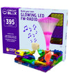 E-BLOX Build Your Own Glowing LED FM Radio Kit, 395 Fun STEM Electrical Science Projects, Building Blocks Circuit Toy Set for Kids, Birthday Gift