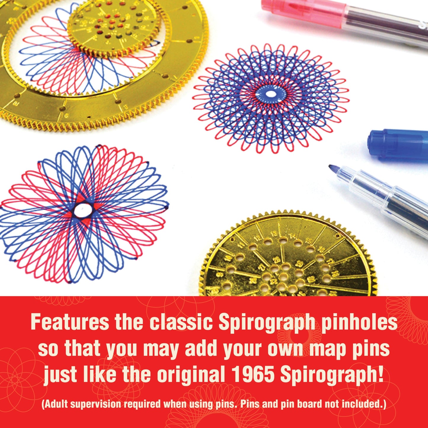 Spirograph Die-Cast Collectors Set - Special Edition, Arts and Crafts, Kids Toys, Art Supplies, Craft Supplies, Drawing Kit, Spiral Art, Metal Gear
