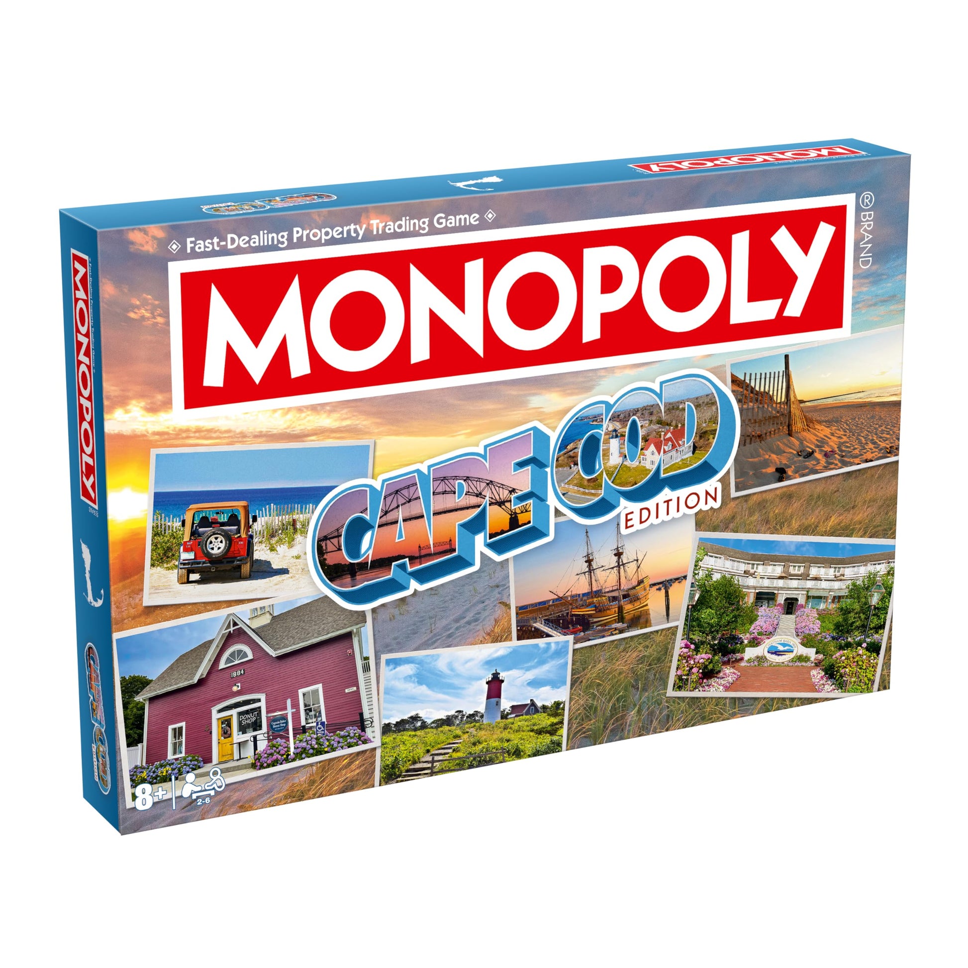 Monopoly Board Game Cape Cod Edition: 2-6 Players Family Board Games for Kids and Adults, Board Games for Kids 8 and up, for Kids and Adults, Ideal