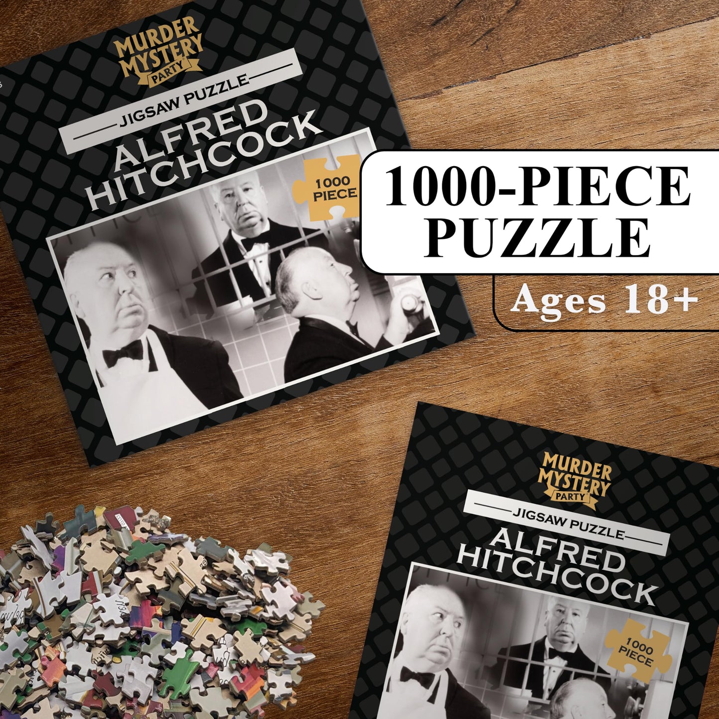 Classic Mystery Jigsaw Puzzle - Alfred Hitchcock, Black