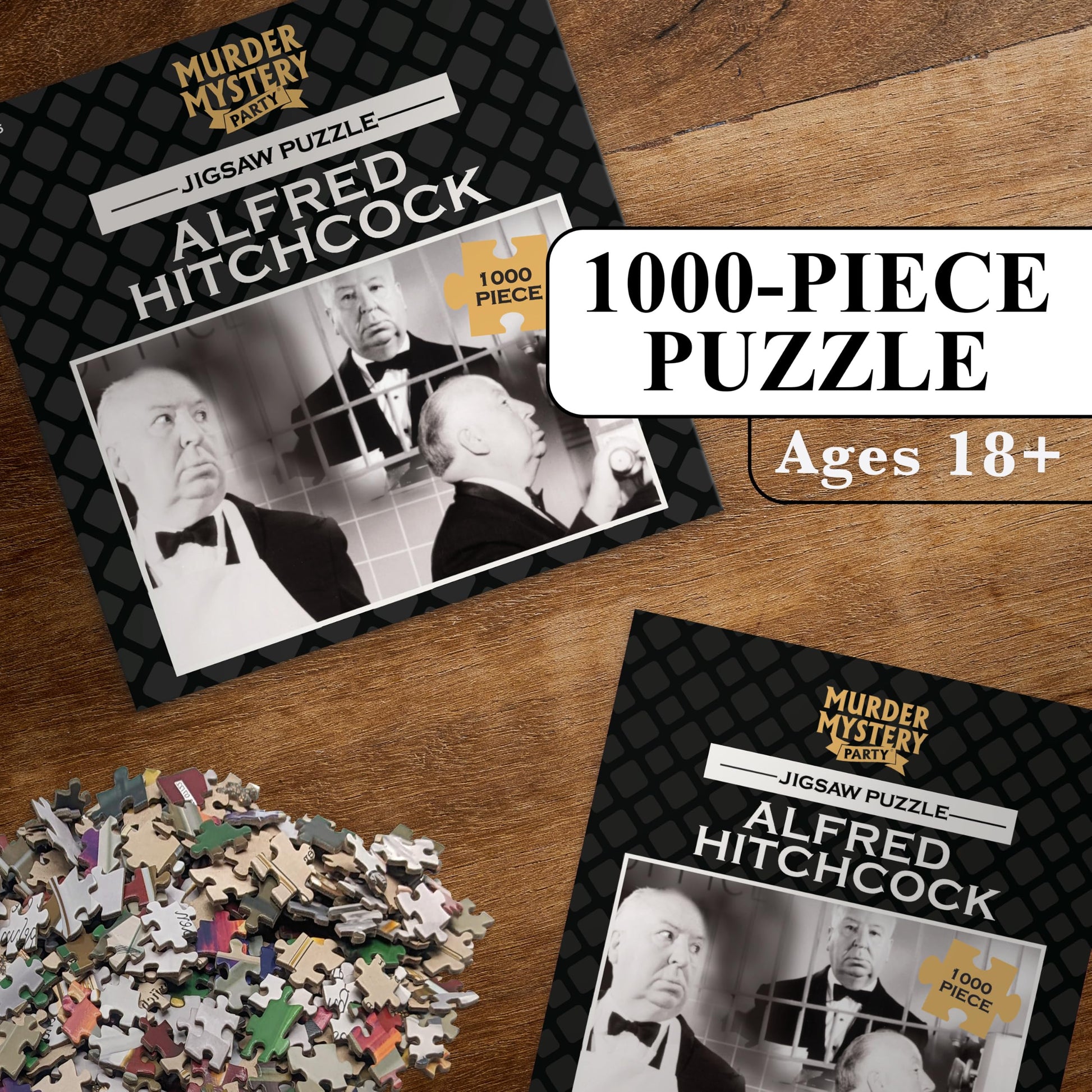 Classic Mystery Jigsaw Puzzle - Alfred Hitchcock, Black