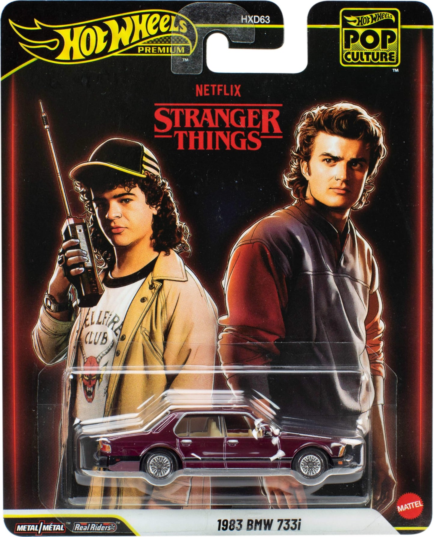 Hot Wheels Premium Toy Car from Stranger Things, 1:64 Scale Die-Cast Replica of Steve Harrington’s 1983 BMW 733i in the Netflix Show