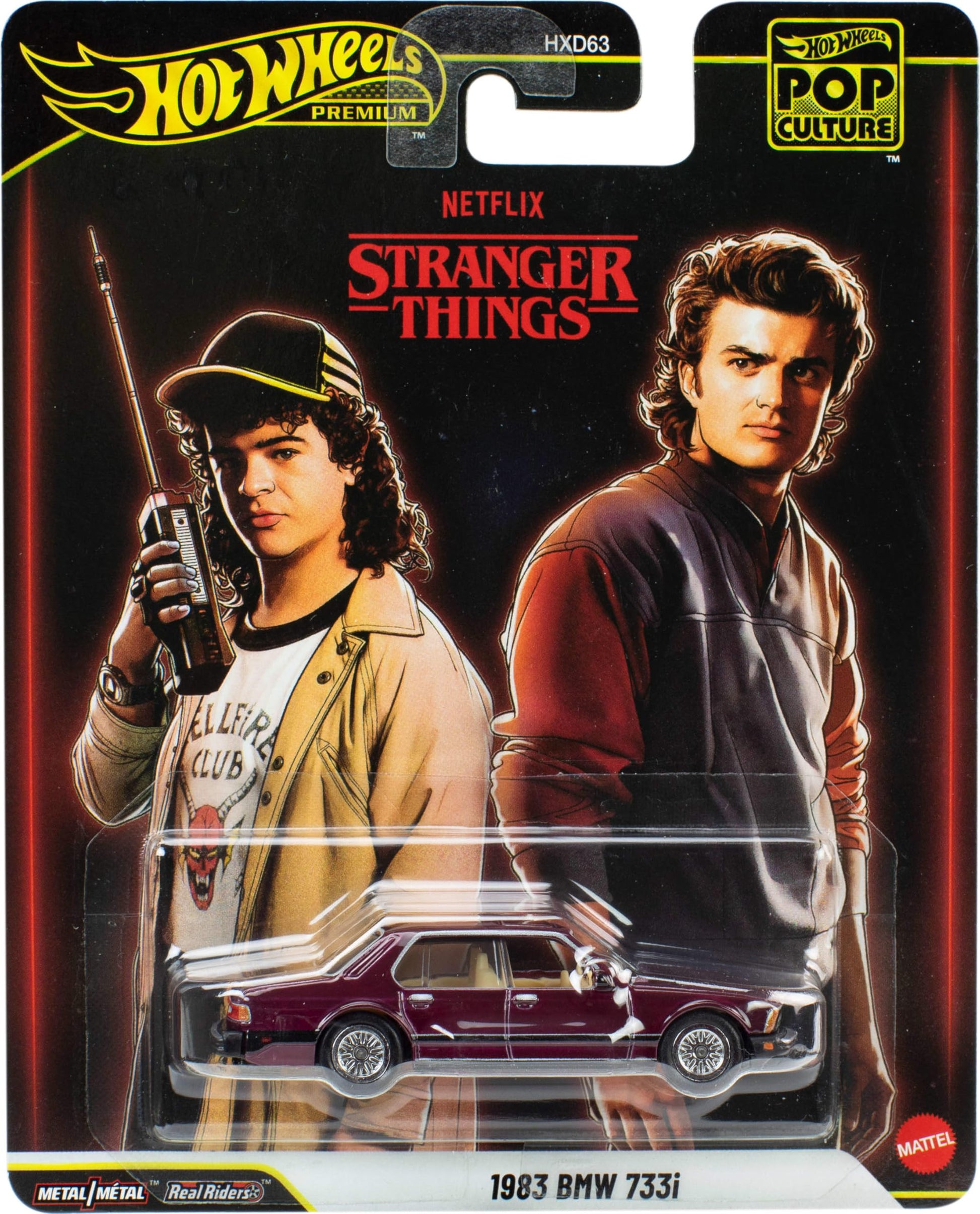 Hot Wheels Premium Toy Car from Stranger Things, 1:64 Scale Die-Cast Replica of Steve Harrington’s 1983 BMW 733i in the Netflix Show
