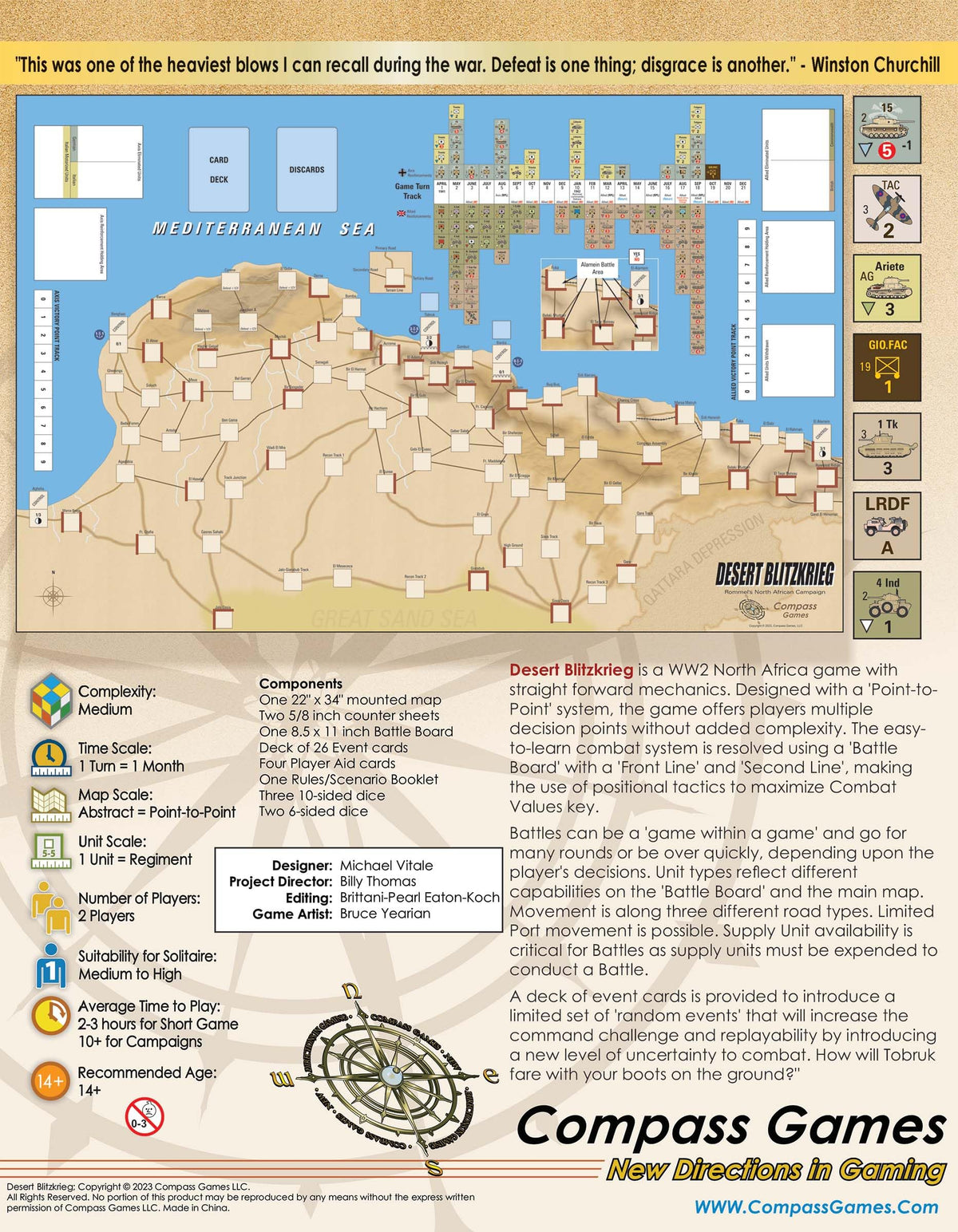 Compass Games Desert Blitzkrieg: Rommel's North African Campaign