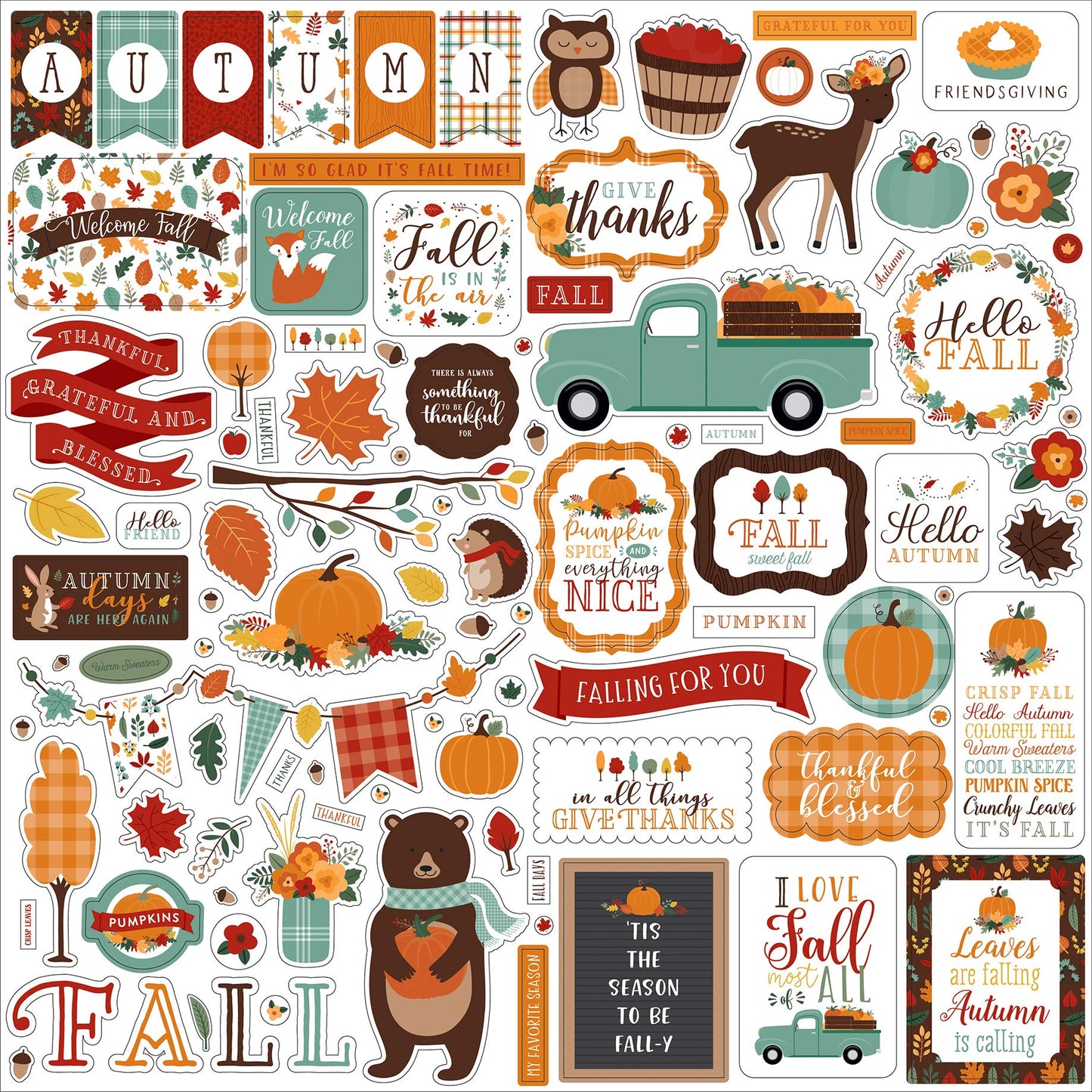 Happy Fall Element Sticker
