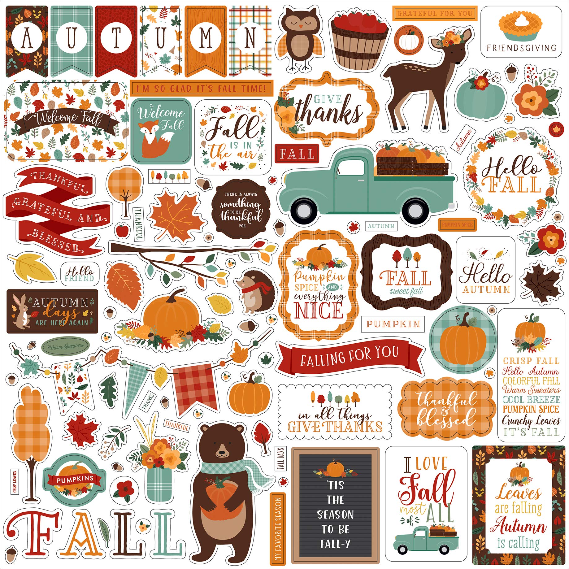 Happy Fall Element Sticker