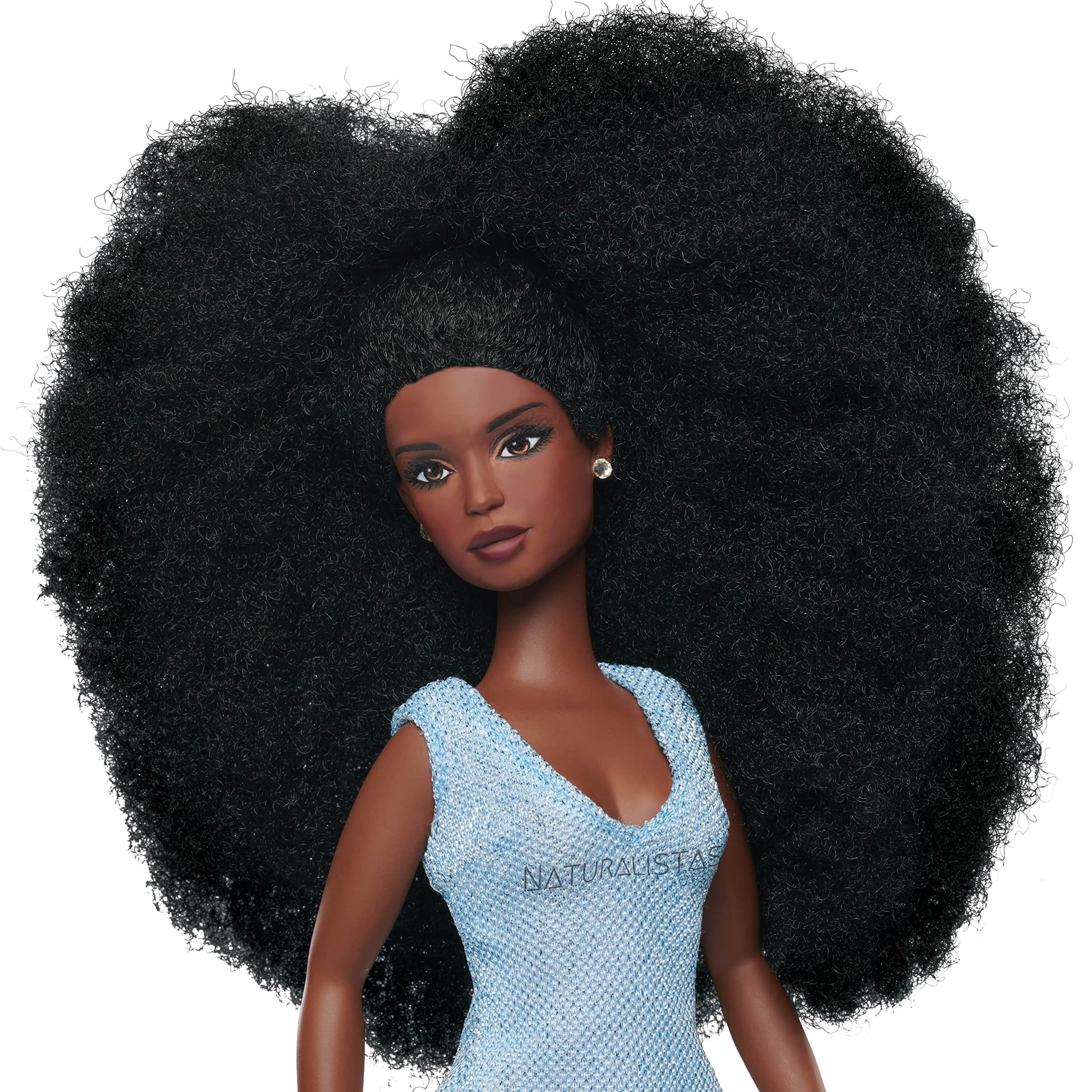 Naturalistas 11-inch Liya Fashion Doll and Accessories with 4C Textured Hair and Deep Brown Skin Tone, Kids Toys for Ages by Just Play