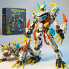 kececo Mech Building Blocks Action Figure Toys, 2in1 White Tiger Transforming Robot Building Set, Converts to Tiger Model, for Adults Kids Boys Ages