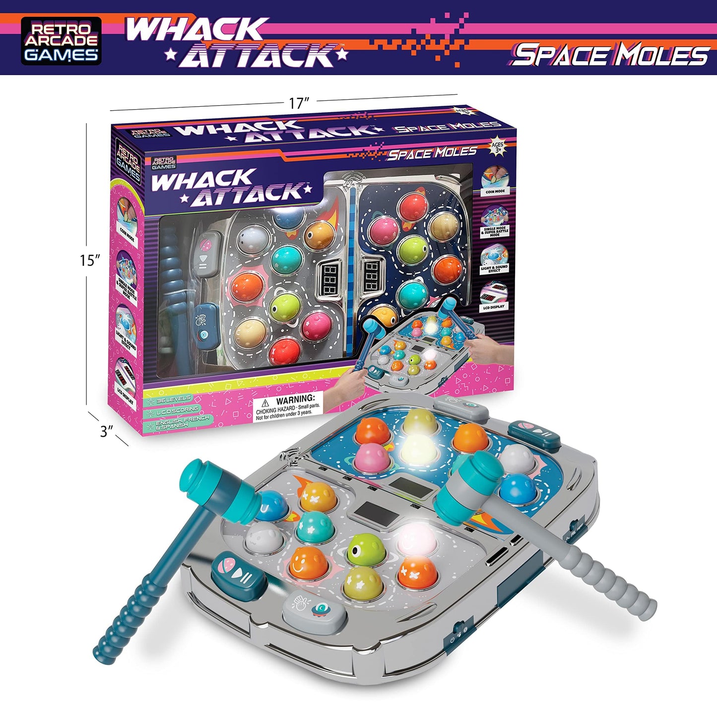 Nature Bound Whack Attack - the Light and Sound Game - Interactive Educational Toys for Toddlers & Kids, Pounding Toy for 3 4 5 6 7 8+ Year Old