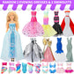 Style Shine 90 Pcs Doll Clothes and Accessories,2 Wedding Gowns 2 Evening Dresses 6 Fashion Dresses 4 Set Casual Outfit Top and Pant 2 Swimsuit,20