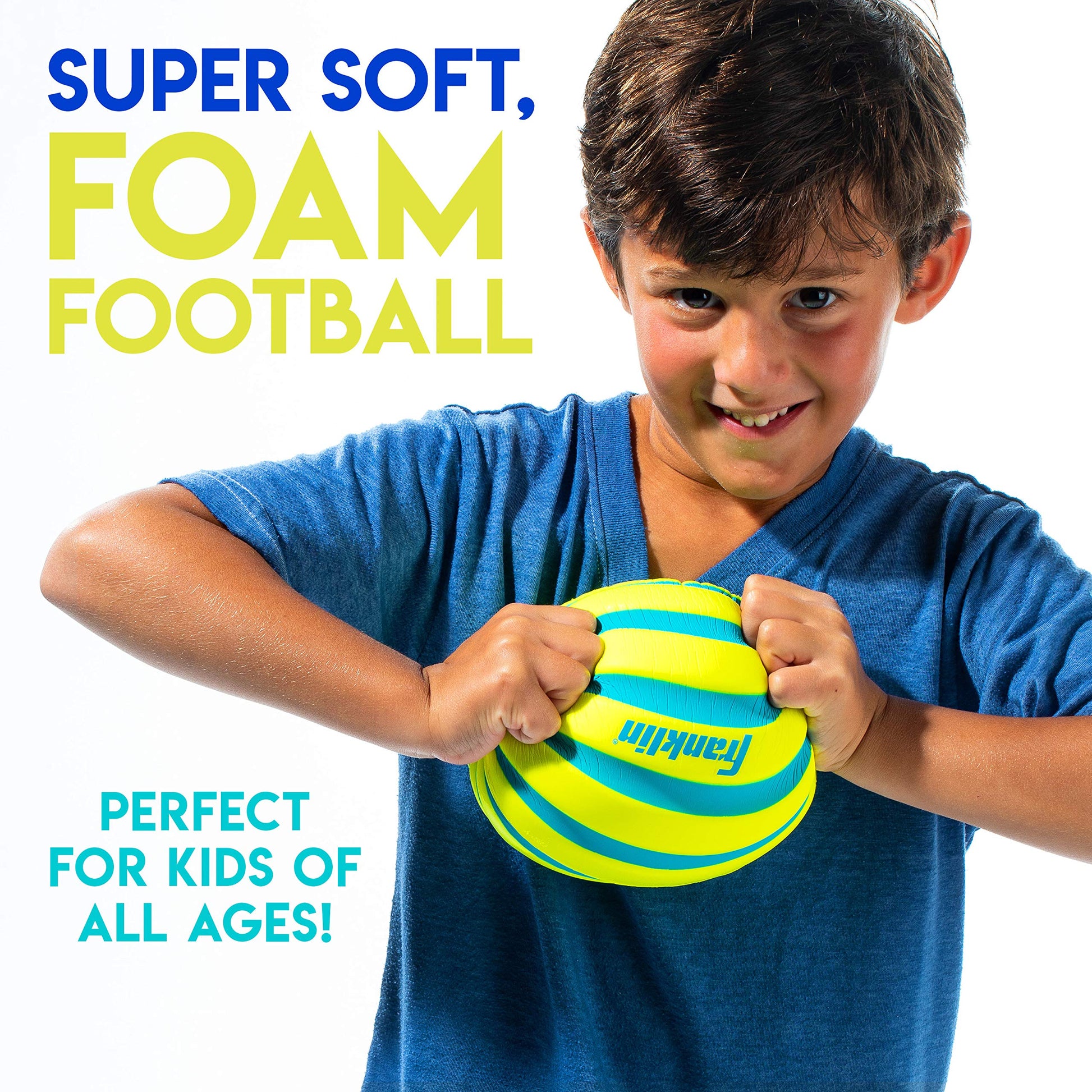 Franklin Sports Probrite Kids Foam Football - 9" - Yellow