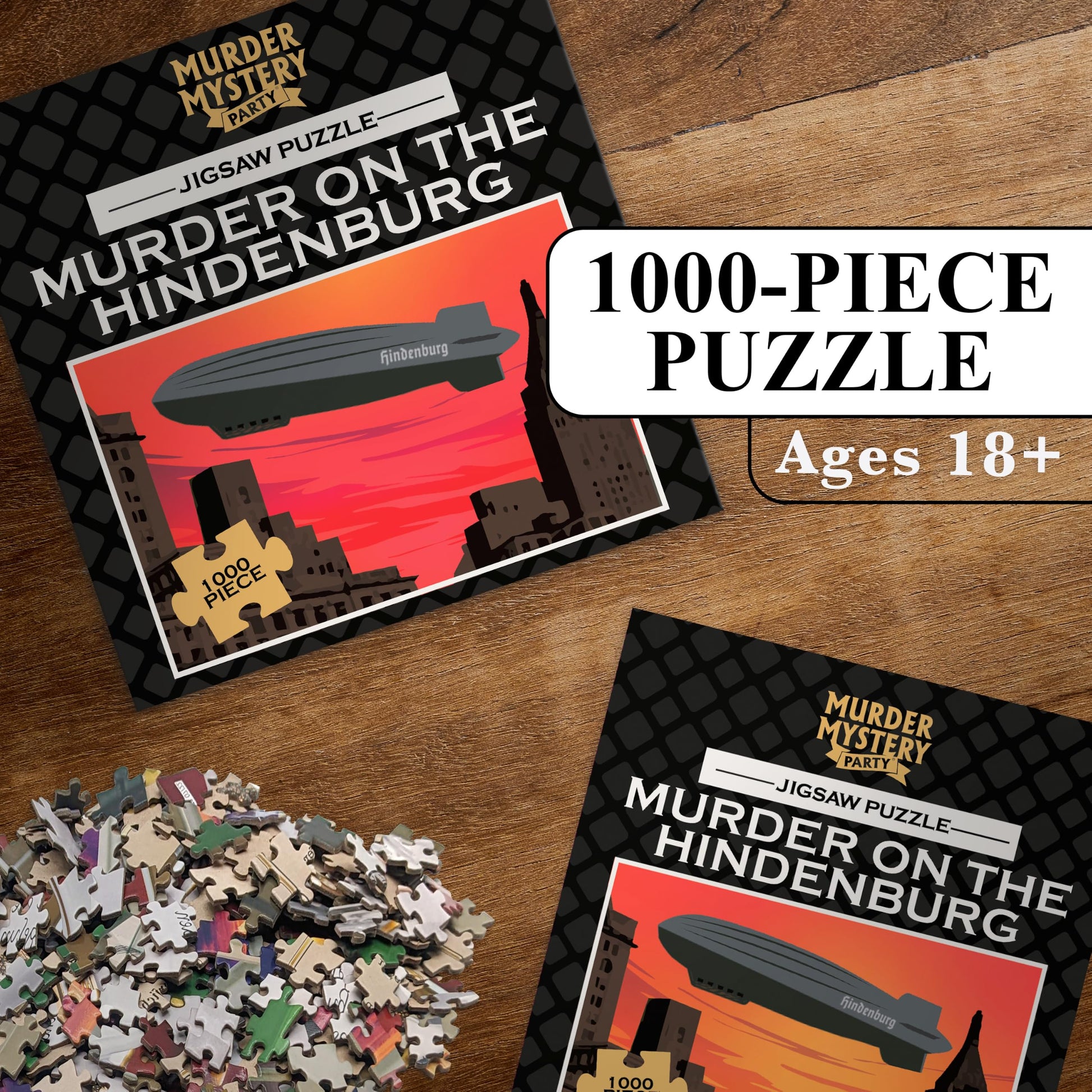 Murder on the Hindenburg 1000-Pc Murder Mystery Jigsaw Puzzle Ages 15+