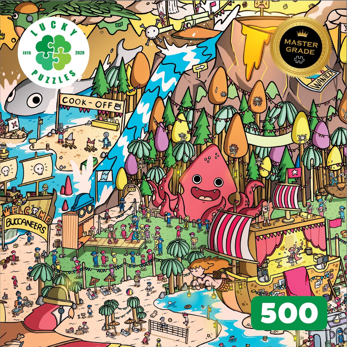 Lucky Puzzles | 500 Piece Jigsaw Puzzles for Adults | Pirates' Paradise