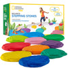 NATIONAL GEOGRAPHIC Stepping Stones for Kids - 10 Soft Durable, Encourage Toddler Balance & Gross Motor Skills, Indoor & Outdoor Toys, Balance Stones