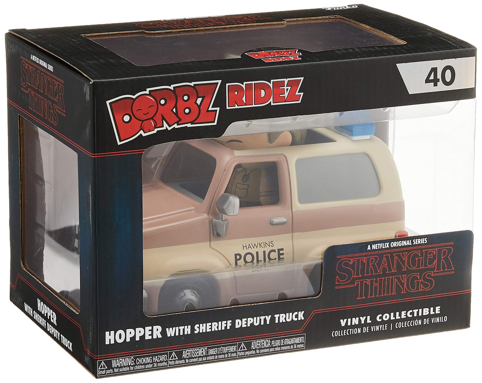 Funko Dorbz Ridez: Stranger Things - Hopper with Deputy Vehicle Collectible Vinyl Figure