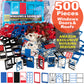 500 Pieces Windows, Doors, and Roof Building Block Bricks - Includes Over 500 Pcs of Unique Doors & Windows for Modular House Building- Compatible
