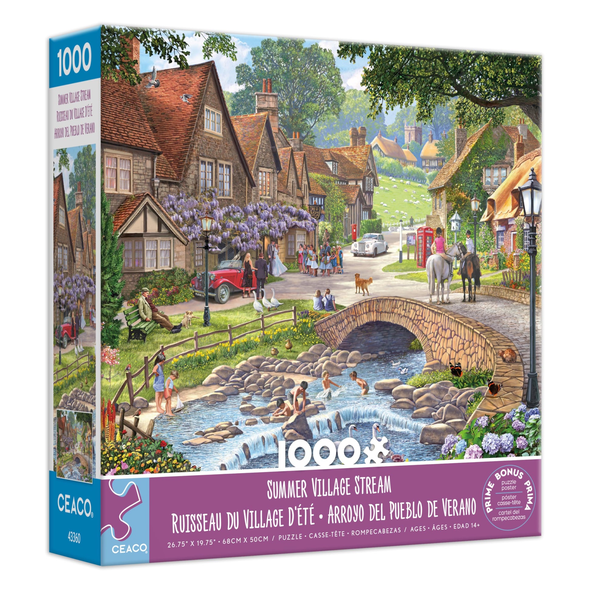 Ceaco - Summer Village Stream - 1000 Piece Jigsaw Puzzle for Adults