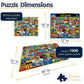White Mountain 1000 Piece Jigsaw Puzzle, State Travel Stickers