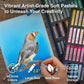 COLOUR BLOCK Soft Pastels for Artists - 80 Colors Square Chalk Soft Pastels Art Set in CARBON Box - Vibrant Pigments Art Kit for Painting, Drawing