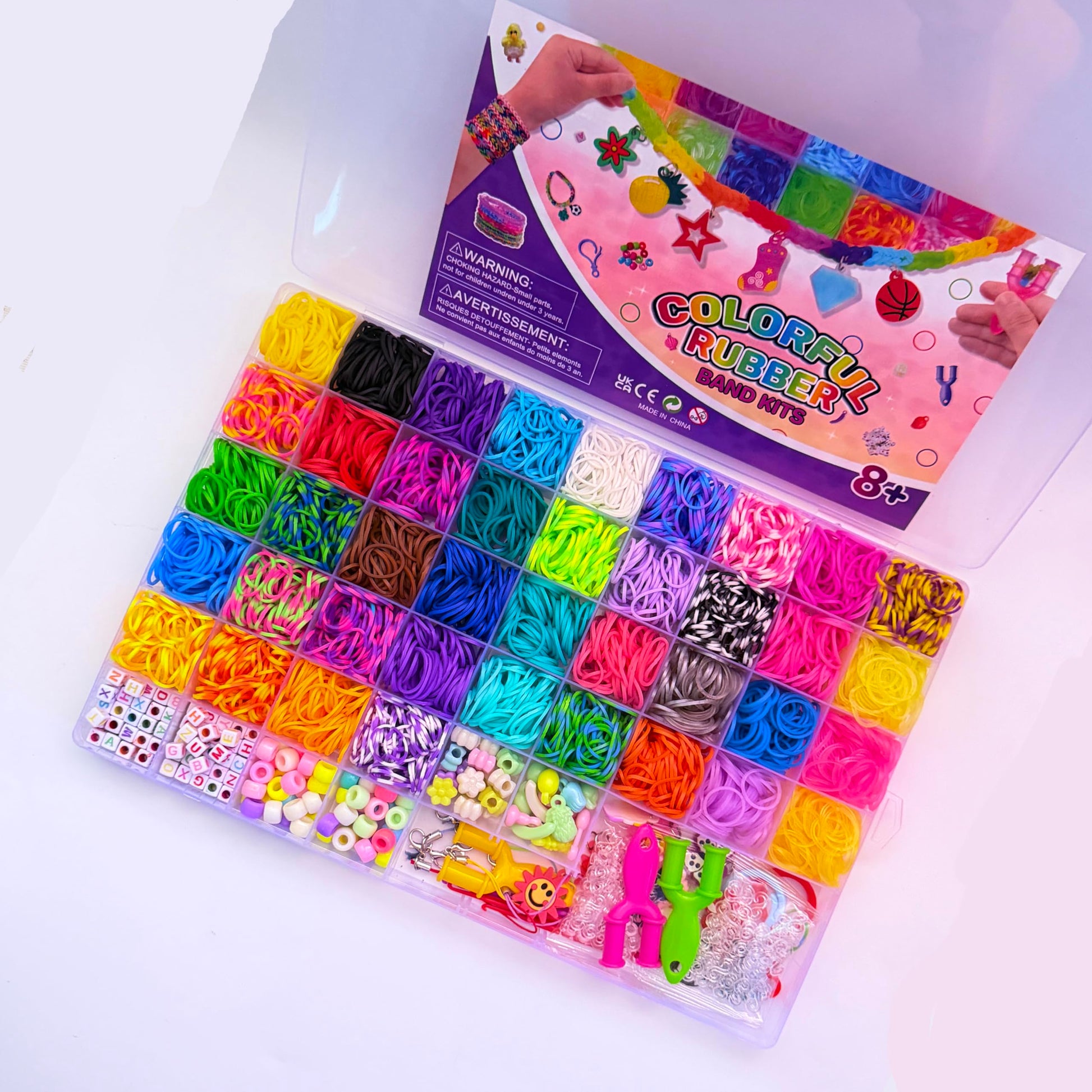 YYOODS 4000+Rubber Band Bracelet Kit, Loom Bracelet Making Kit for Kids, Rubber Bands Refill Loom Set, Rubber Bands for Bracelet Making Kit for Kids