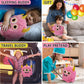 DolliBu Pink Monster Fuzzy Plush - Super Soft Stuffed Animal Monster, Cute Realistic Stuffed Animal Toy for Boys and Girls, Adorable Plush Creature