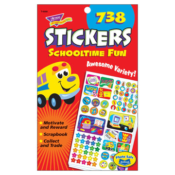 Trend Schooltime Fun Sticker Pad, Classroom Incentives, 738 Count
