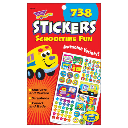 Trend Schooltime Fun Sticker Pad, Classroom Incentives, 738 Count