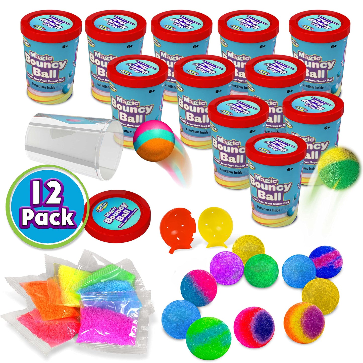 Creative Kids Make Your Own Bouncy Ball Kit - 12 Individual Packs