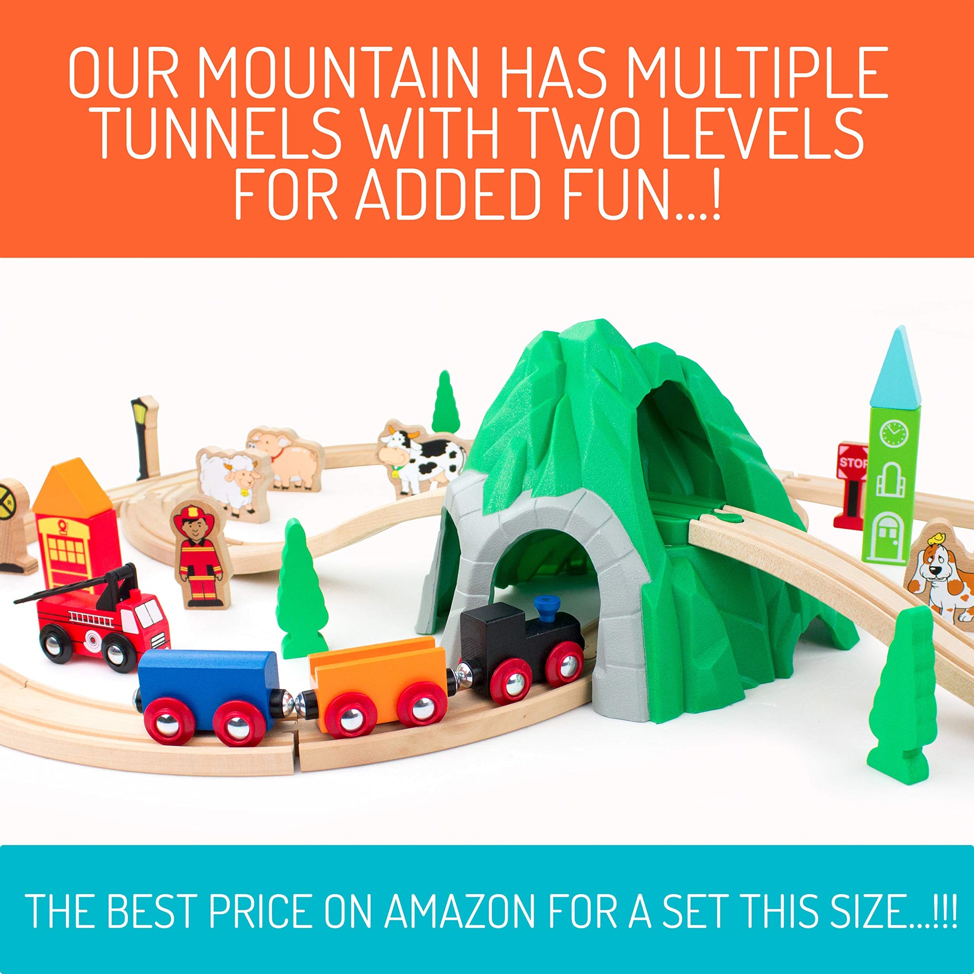 Maxim 50pc Mountain Train Set for Toddler