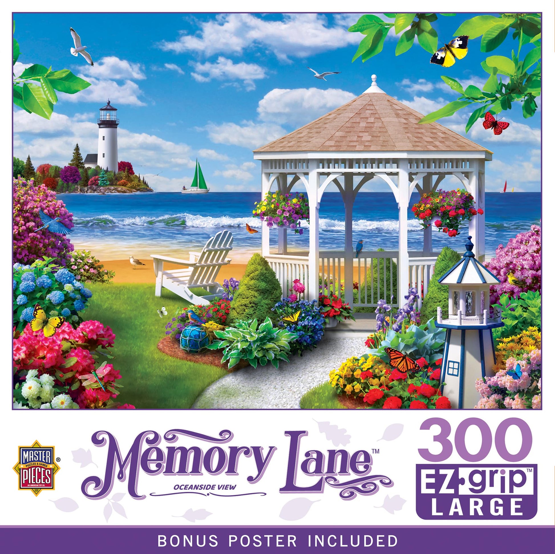 Masterpieces 300 Piece EZ Grip Jigsaw Puzzle - Oceanside View - 18"x24"