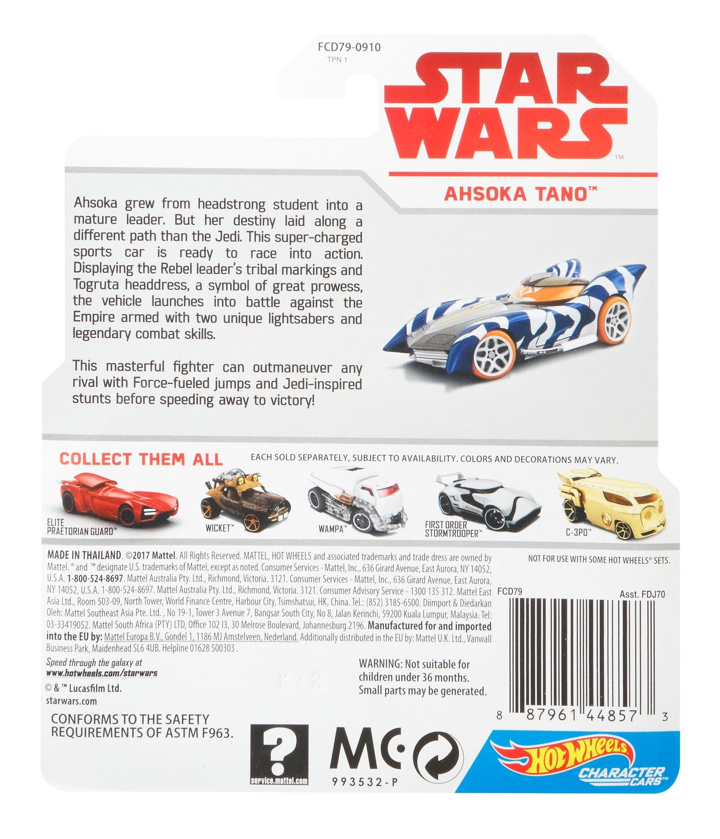 Hot Wheels Star Wars Ahsoka Tano Vehicle