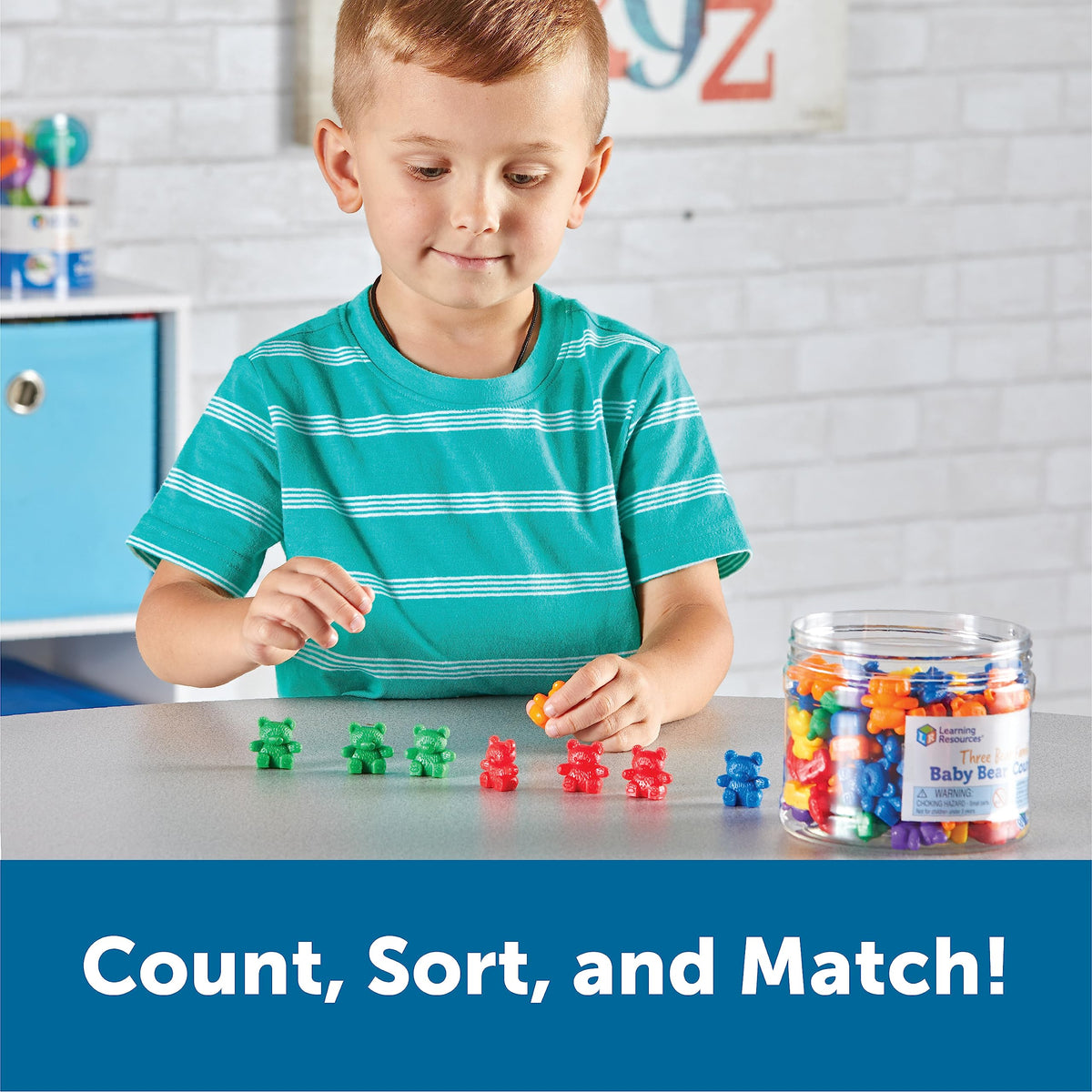 Learning Resources Baby Bear Counters - 102 Pieces, Ages 3+ | Grades Pre-K+ Toddler Learning Toys, Counters for Kids, Counting Manipulatives, Teddy