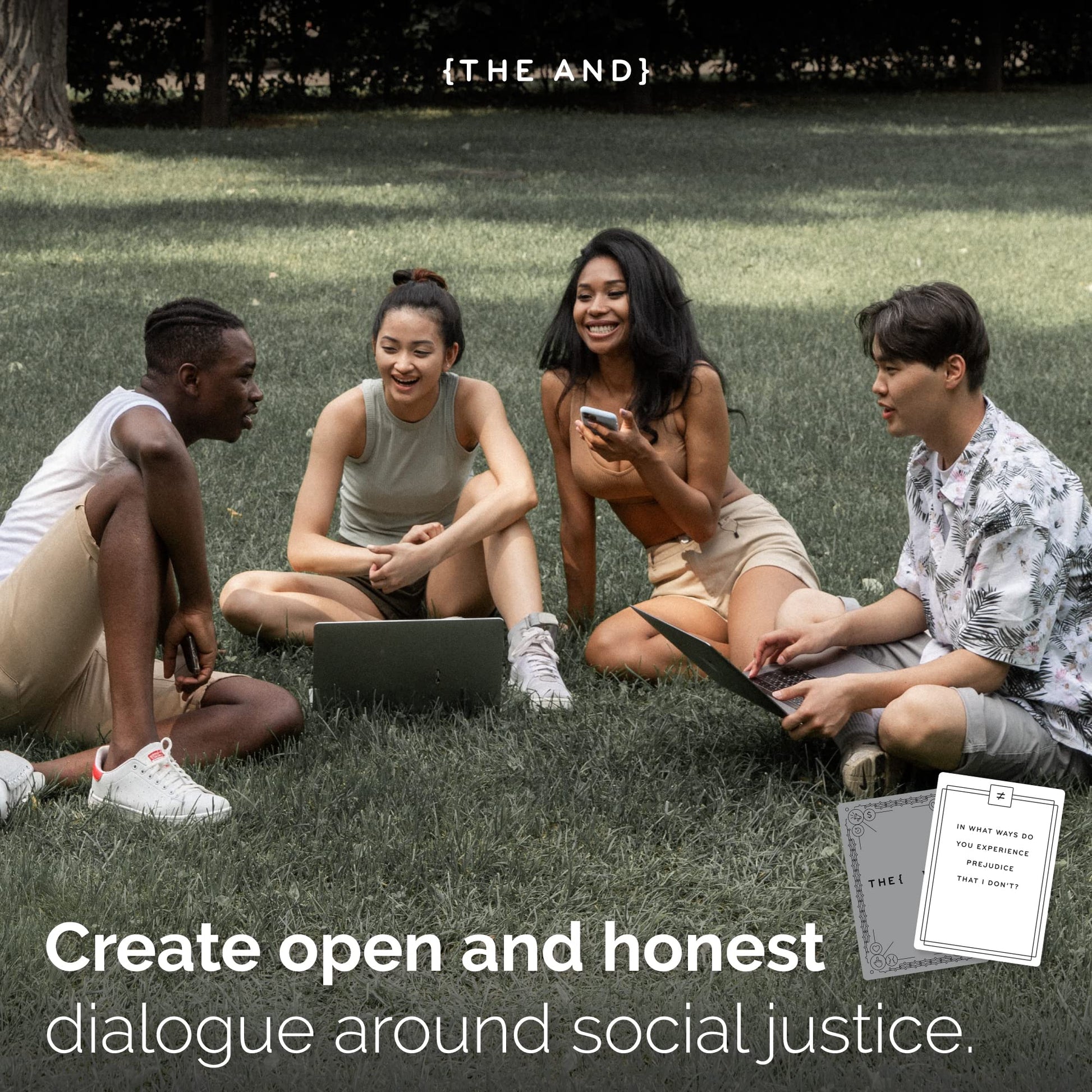 {THE AND} On Racism Edition - 199 Critical Thinking Discussion Cards Around Social Justice, Racial Equity, & Prejudice - Create Open and Honest