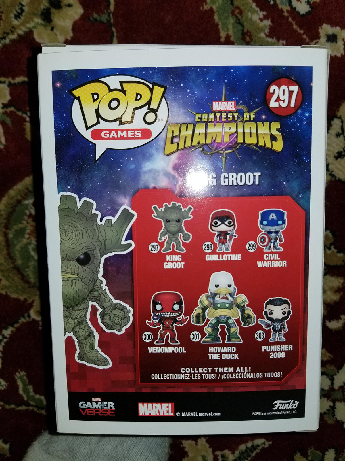 Funko 26845 Marvel-Contest of Champions-King Groot (Glows in The Dark) Figure, Multi-Colour