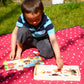 TOWO Wooden Bear Family Dress Up Puzzle Box, Sorting Matching Toy