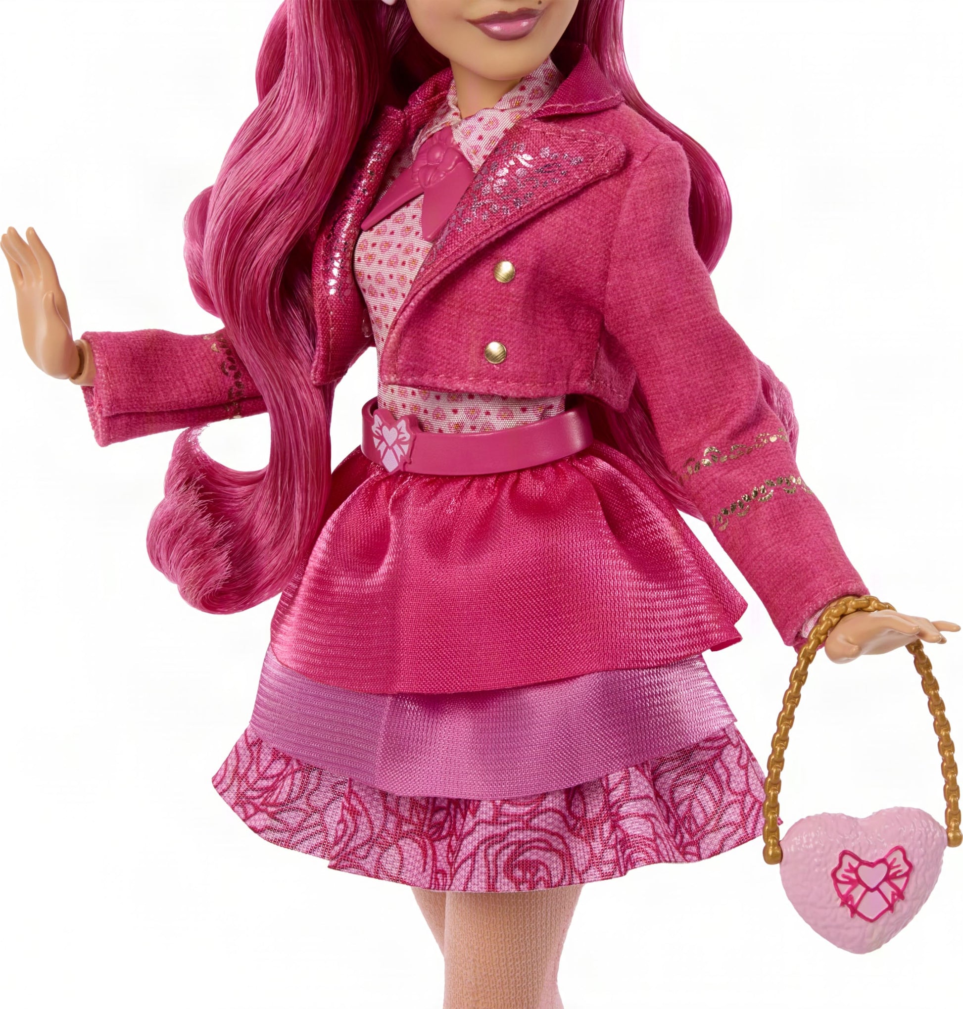 Mattel Disney Descendants: Wicked Wonderland Fashion Doll & Accessory, Pink Sister of Red & Daughter of Queen of Hearts with Movie-Inspired Clothing