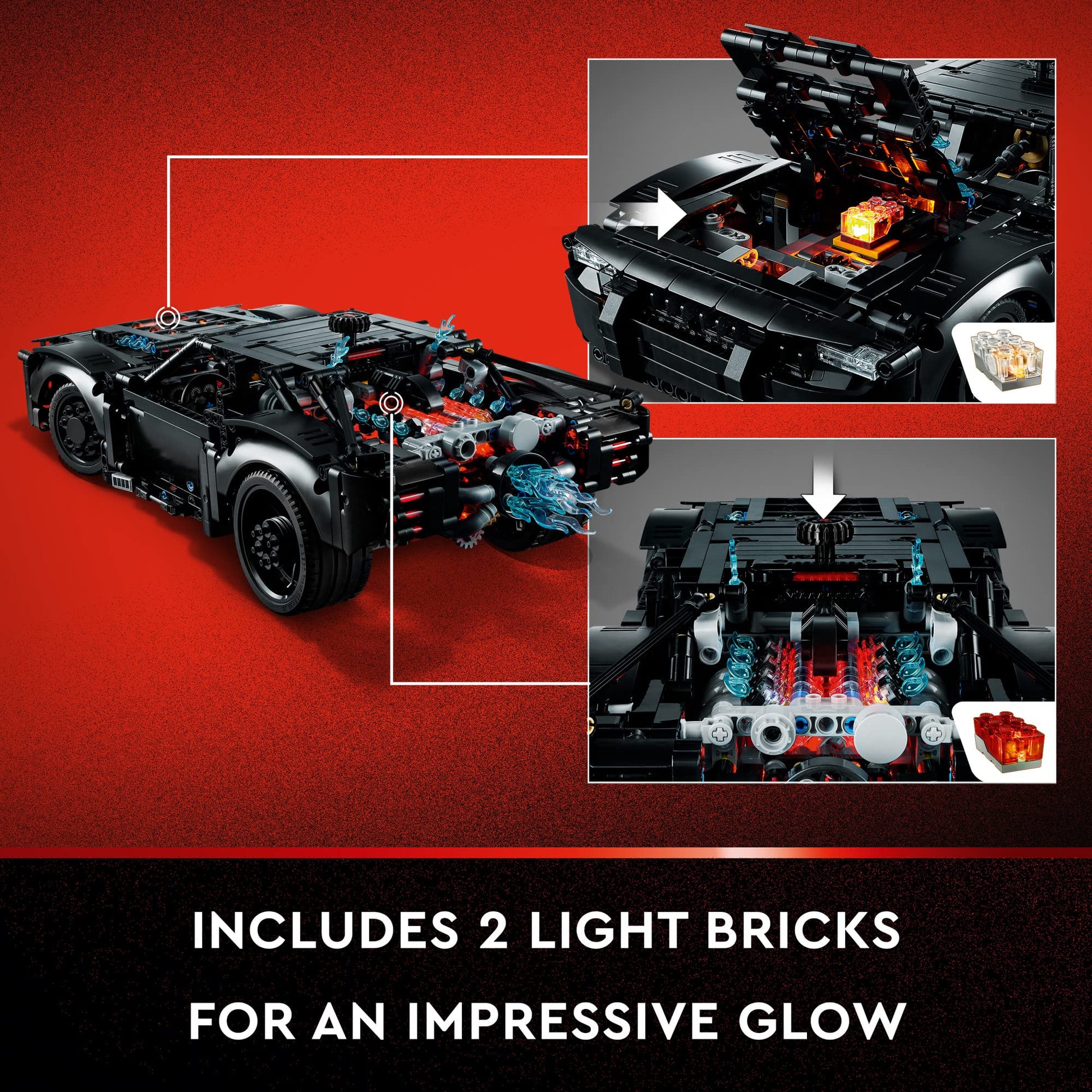 LEGO Technic The Batman - Batmobile 42127 Model Car Building Toy, 2022 Movie Set, Superhero Gifts for Kids and Teen Fans with Light Bricks