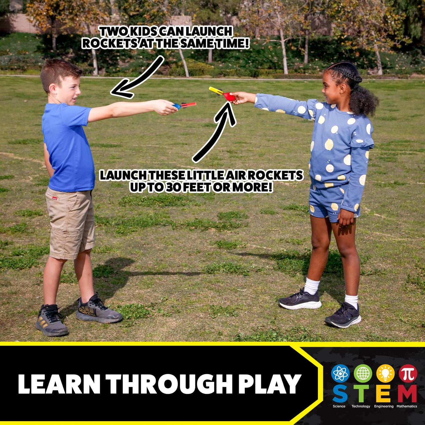 Stomp Rocket Dueling Squeeze Rockets, 2 Player Pack