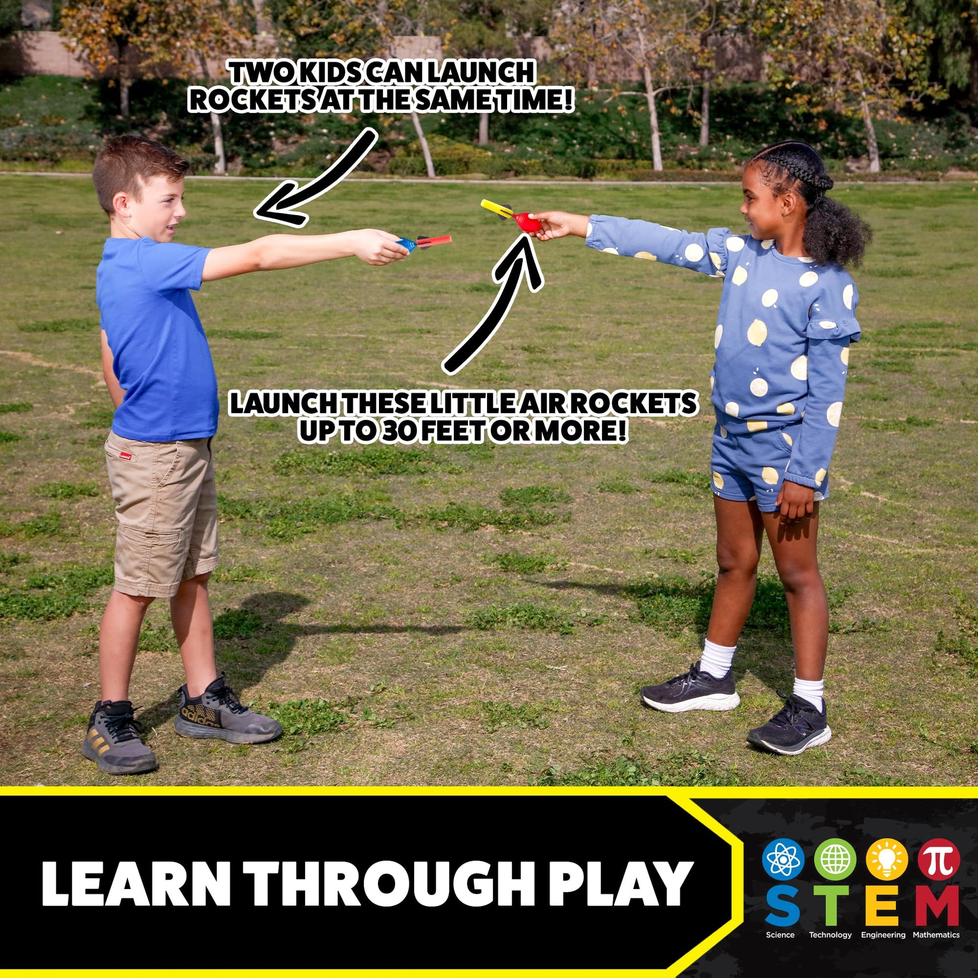 Stomp Rocket Dueling Squeeze Rockets, 2 Player Pack