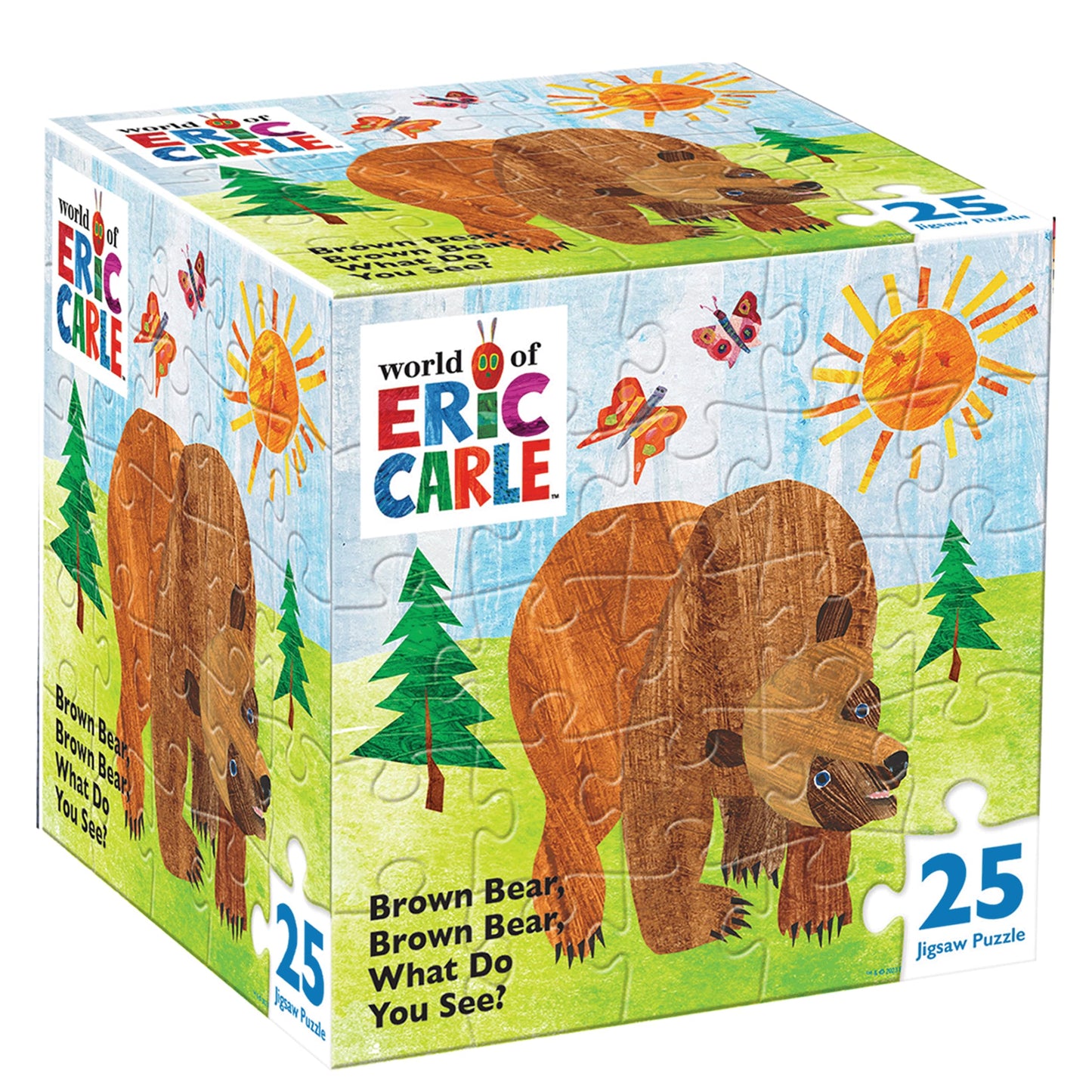 MasterPieces World of Eric Carle - Brown Bear 25 Piece Jigsaw Puzzle - Jigsaw Puzzle with Vibrant Artwork and Durable Pieces - Fun Family Activity