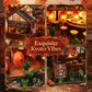 DIY Miniature House Kit, Dollhouse Diorama with LED Lights (Sushi House)