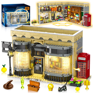ROKAFU Magic Shop Building Block Set, Magic Shop Building Kit Playset, Wizard Shop Building Set 2-in-1 Playset, Xmas Gift for Ages 12 +, Wizard Gift