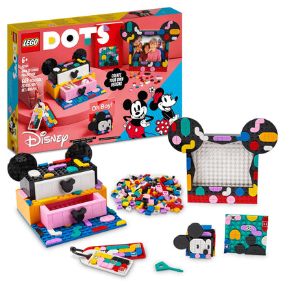 Lego® DOTS Disney Mickey Mouse & Minnie Mouse Back-to-School Project Box 41964 DIY Kit; for Creative Kids Aged 6+