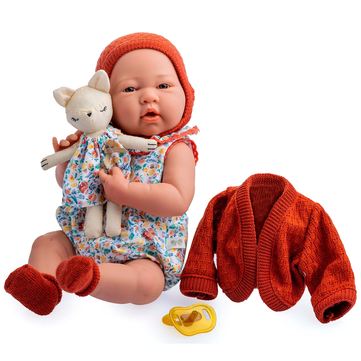 JC Toys - Nature Collection | Original La Newborn | Anatomically Correct Real Girl Baby Doll Gift Set | 15" All-Vinyl | Made in Spain | Designed by