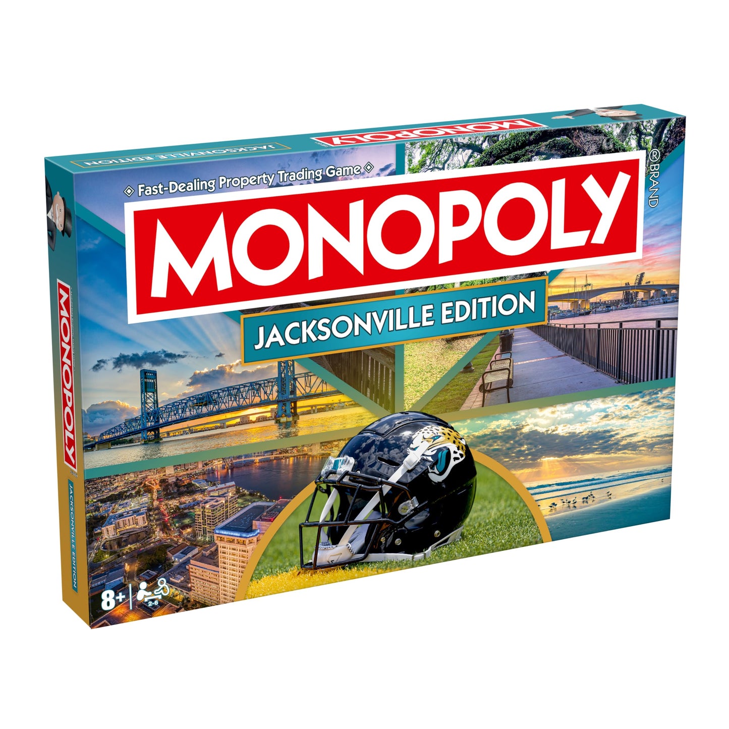 Monopoly Board Game - Jacksonville, FL Edition: 2-6 Players Family Board Games for Kids and Adults, Board Games for Kids 8 and Up, Ideal for Game